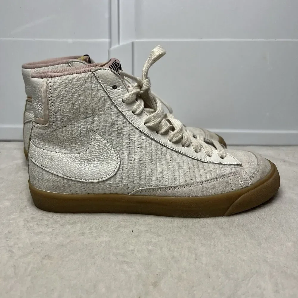 Nike Blazer Mid 77 Shoes Sz 7.5 White Pink ID By You DJ4856 Basketball Sneakers